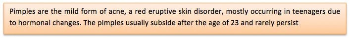 Pimples: Mild Acne Caused By Hormonal Changes In Teens